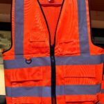 Orange Reflector with pocket vest