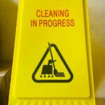 Cleaning Caution signage