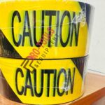 Black Yellow Warning Tape